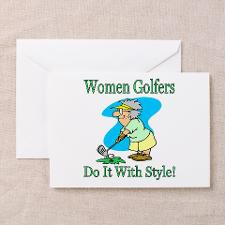 Women Golfers Greeting Cards (Pk of 10) for