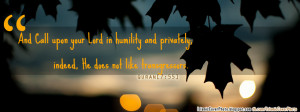 Islamic Cover photos: Quran[7:55] Facebook Cover Photo