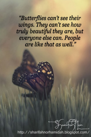 butterflies can t see their wings they can see how truly beautiful ...