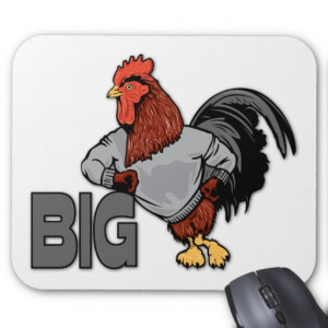 BIG Rooster Chicken - Funny Innuendo Mousepad