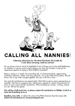 Hey y'all! Looking for submissions for the second issue of the nanny ...