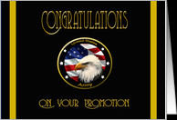 Military Congratulations Army Promotion - Flag & Eagle card - Product ...