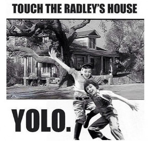 Jem and Scout's goal was to touch the Radley's house! hahaWorth ...