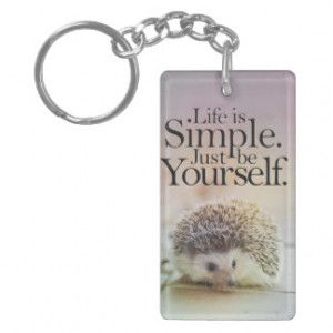 Life Is Simple Cute Hedgehog Inspirational Quote Double-Sided ...