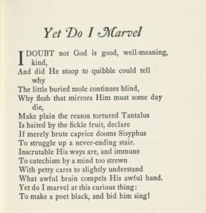 Countee Cullen: Famous Quote, Yet Do I Marvel, and Incident