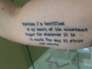 Bicep Quote Tattoo Quote tattoo i recently got