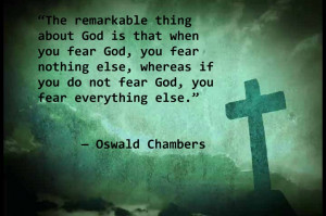 Fear quote by Oswald Chambers..