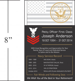 Military Retirement Plaque Wording