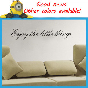 Enjoy-The-Little-Things-Vinyl-Wall-Decal-Quotes-Home-Decor-Saying ...