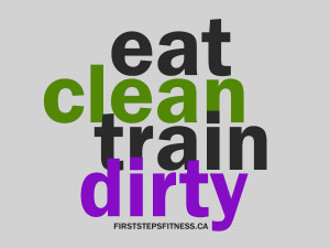 Fitness Quote: Eat Clean Train Dirty