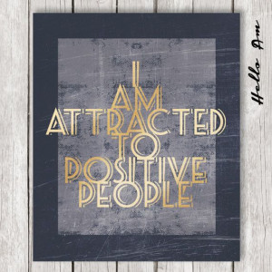 Positive print positive quote Love quote print modern by HelloAm # ...