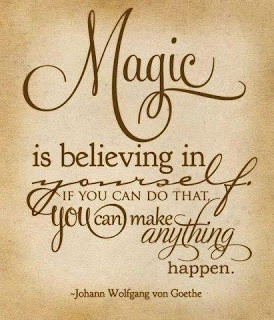 believe!!! magic can happen...magic is around us everywhere:-) words