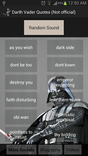 ... sound files are for entertainment purposes darth vader sounds quotes