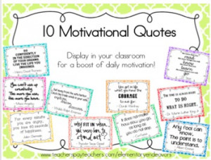 Motivational Quotes for Classroom Decor