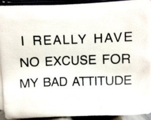 really have no excuse for my bad attitude bag ...