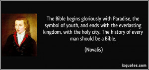 The Bible begins gloriously with Paradise, the symbol of youth, and ...