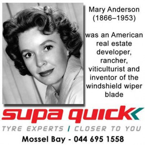 ... invented by a woman. Inventor Mary Anderson received a patent for her