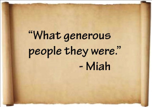 Generous people