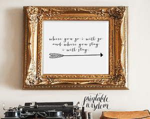 Scripture Printable, Bible verse in spirational quote arrow print wall ...