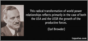 This radical transformation of world power relationships reflects ...