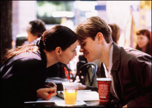 Damon with costar Minnie Driver in 'Good WIll Hunting.' Damon's ...