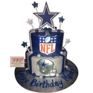 ... Cakes / Birthday Cakes / (1627) 2 Layer Dallas Cowboy Birthday Cake