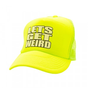 Lets Get Weird Neon Tucker Hat in Pink Yellow Orange Going Neon ...