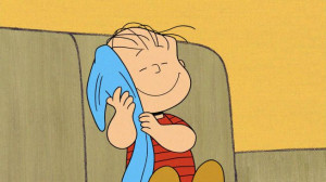 Linus sure had it right...happiness is a warm blanket