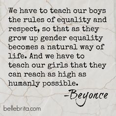 Beyonce on gender equality #feminism