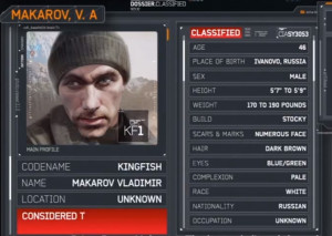 Makarov's dossier in Modern Warfare 3 (Note that now he's called ...
