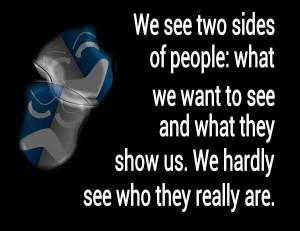 Two sides of people