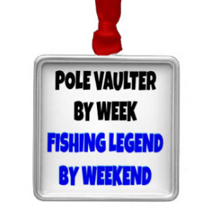Fishing Legend Pole Vaulter Christmas Tree Ornament