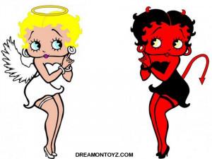 Betty Boop angel and devil wallpaper