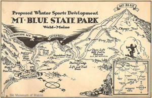 circa 1948 Mt. Blue Winter Sports Development proposal map