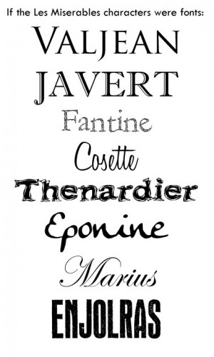 ... javert Enjolras cosette jean valjean Eponine Fantine Marius thenardier