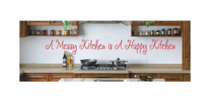 ... messy kitchen is a happy kitchen sink counter backsplash oven fun