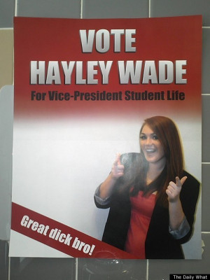 ... of Calgary Student Election With 'Great Dick Bro' Campaign Poster