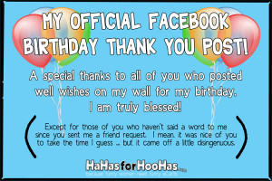 Facebook Birthday Thank You Quotes