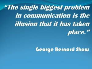 Quote about communication from George Bernard Shaw