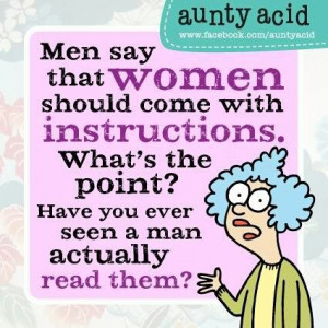 men say women should come with instruction men never read them funny ...