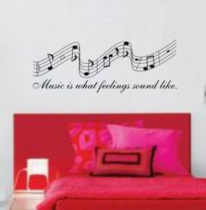 Details about Music Notes Words Lettering Quote Wall Art Vinyl Decal
