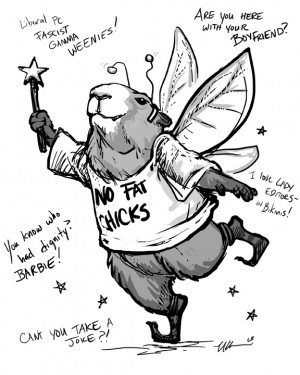 Behold: The Fannish Misogyny Fairy, drawn by writer/artist Ursula ...