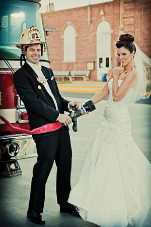 Firefighter wedding photo ANDREW GRAHAM TODES | Mobile