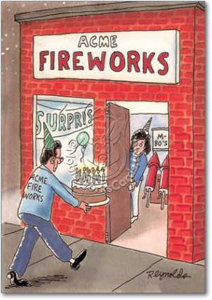 Fireworks Adult Humor Birthday Greeting Card Nobleworks