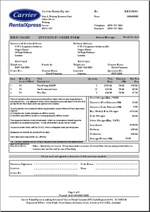 Carrier Rental Xpress Ltd.,