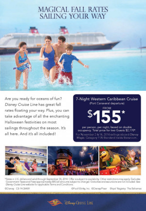 Enjoy magical savings this fall on Disney Cruise Line with rates ...
