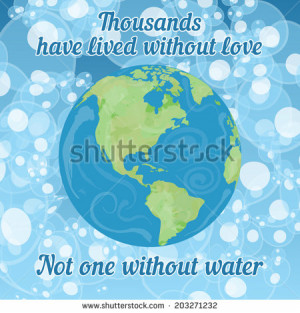 Protect Earth quote with the planet globe western hemisphere vector ...