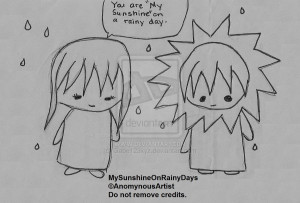 You're My Sunshine On A Rainy Day Quote Cartoon by Gabe123xyz