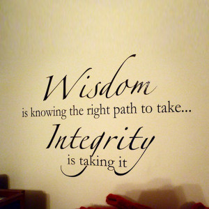 Wisdom-Integrity-Quote-Removable-Vinyl-Decal-Wall-Sticker-Art-Home ...