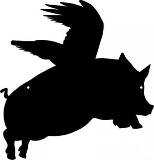 flying pig silhouette